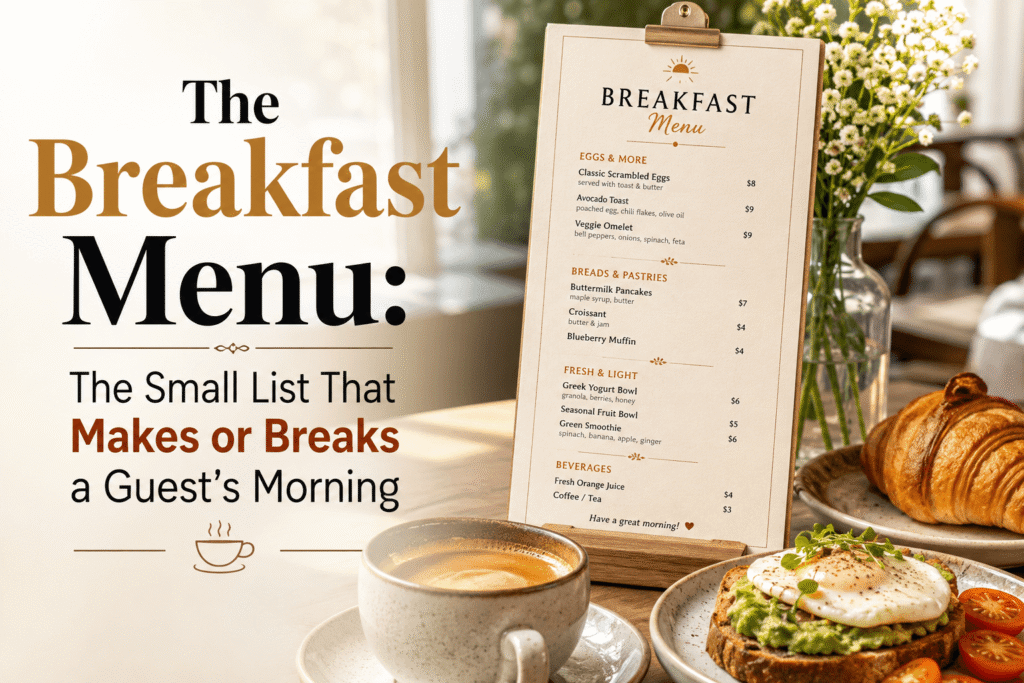 The Breakfast Menu: The Small List That Makes or Breaks a Guest’s Morning breakfast menu