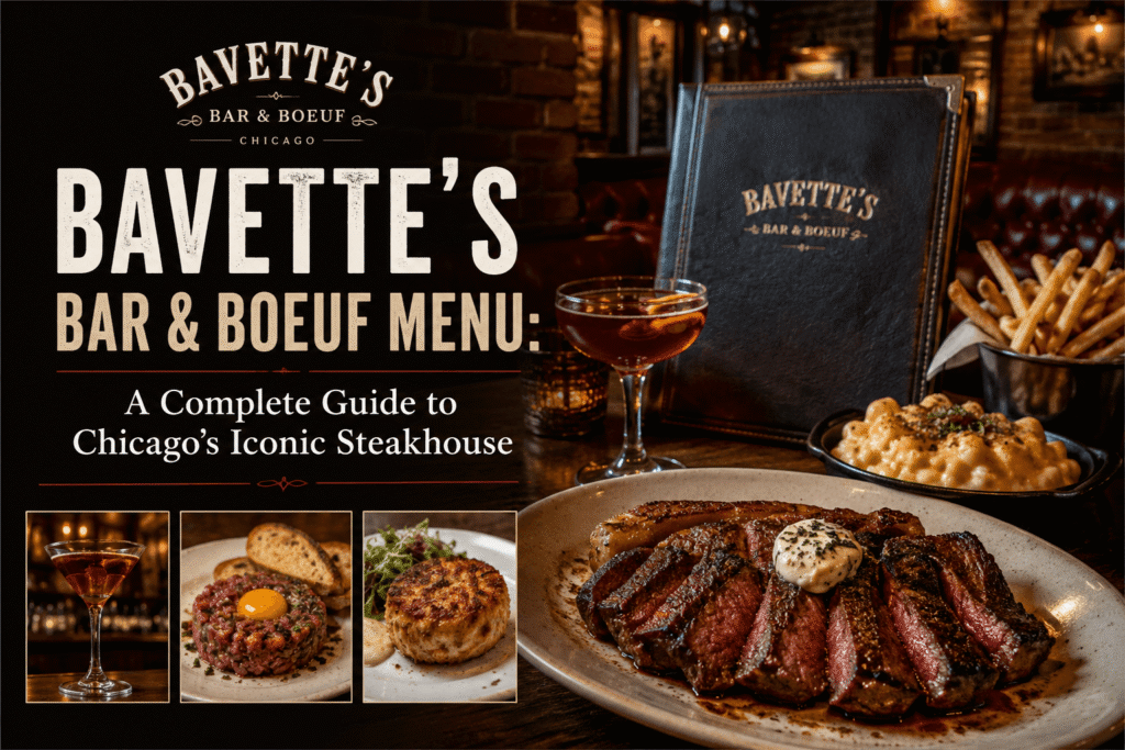 Bavette's Bar & Boeuf Menu