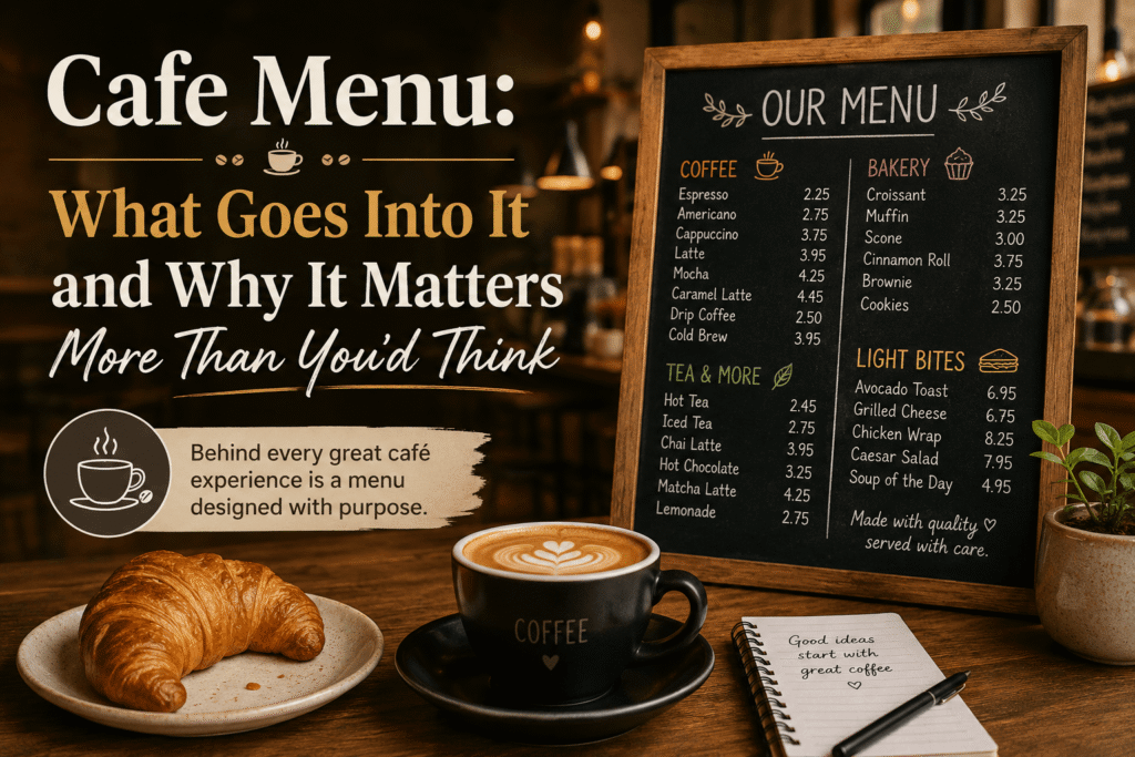 Cafe Menu: What Goes Into It and Why It Matters More Than You’d Think cafe menu